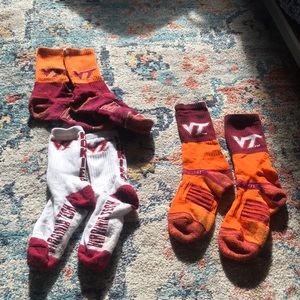 BUNDLE: 3 pairs of Virginia Tech socks